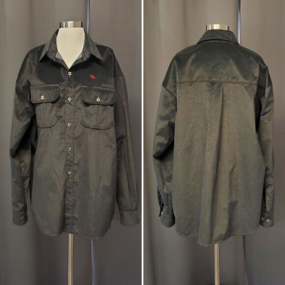 Vintage Gary Nesse Brushpopper Nylon Button Up Light Shirt Jacket Shacket XXL - Picture 1 of 7